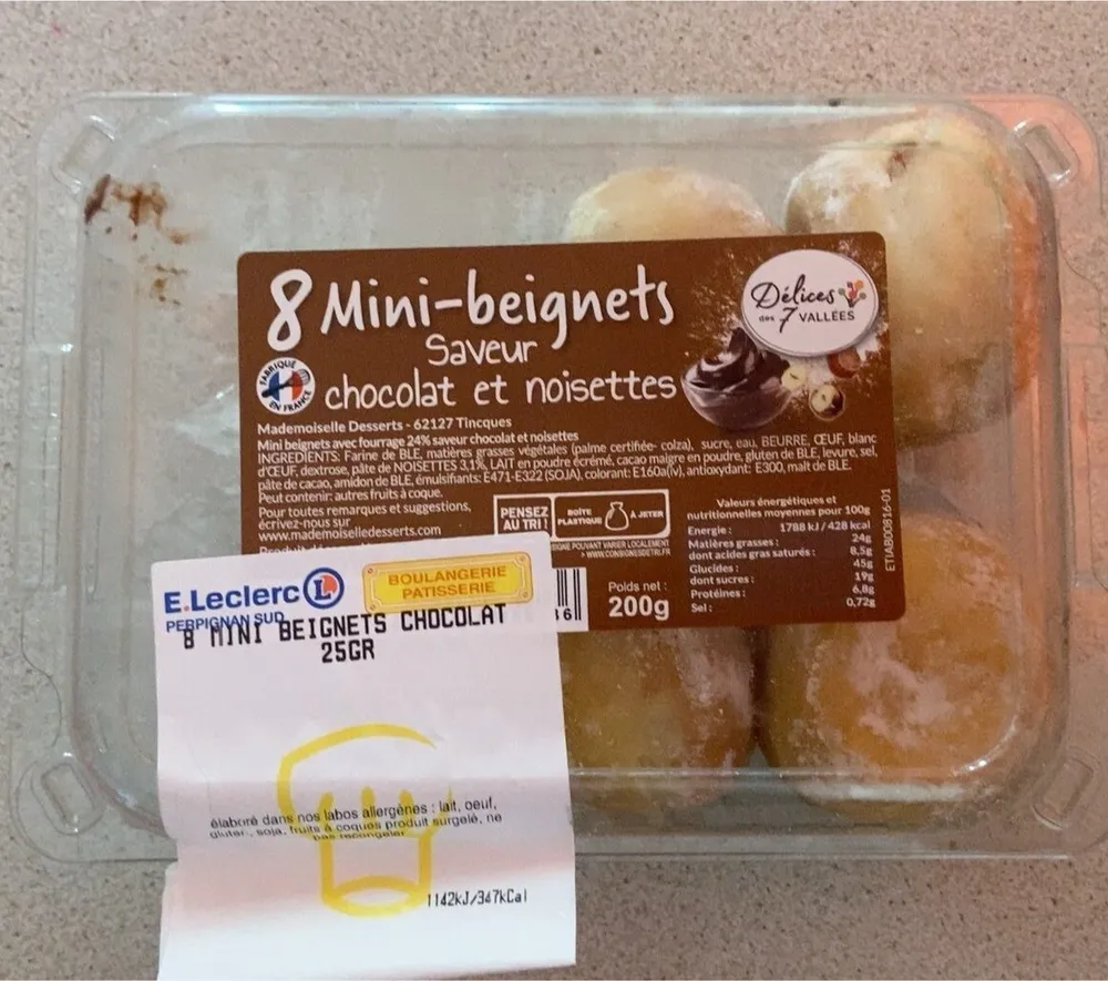 8 minu-beignets chocolat noisette