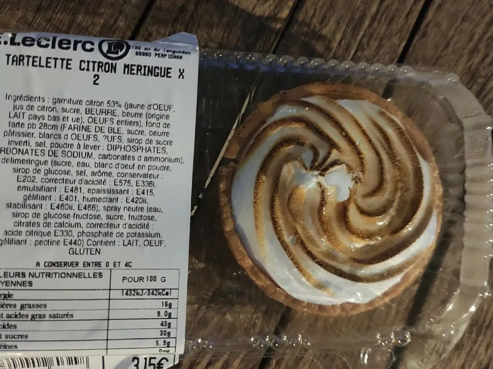 Tartelette citron meringuée