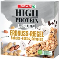 High Protein Erdnuss-Riegel Schoko-Kokos-Crispies