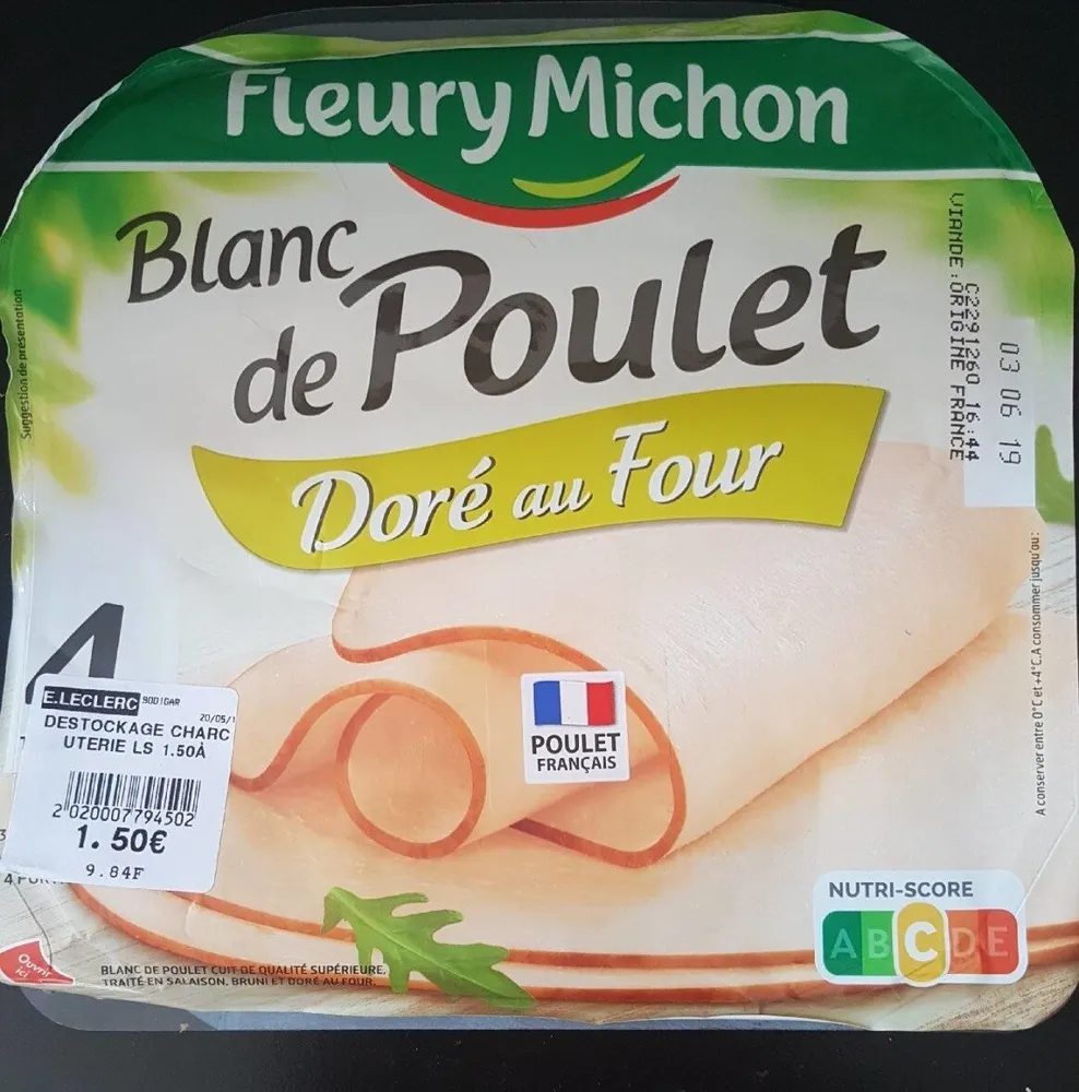Blanc de poulet doré au four