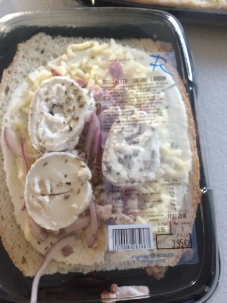 Bruchetta chevre lardon