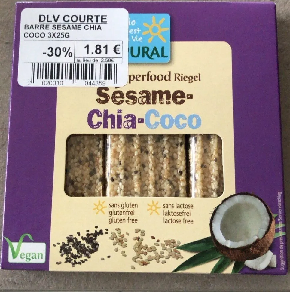 Barre sesame chia