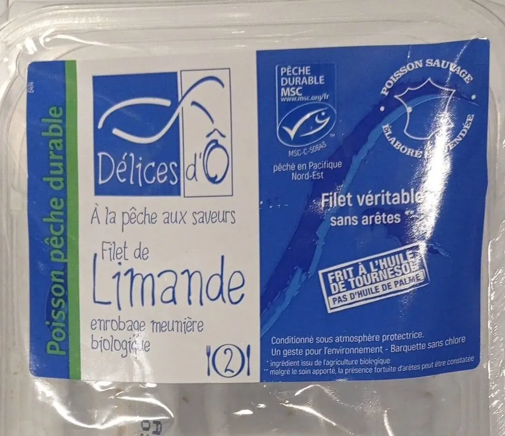Filet de limande enrobage meunière biologique