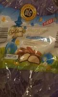 Confiserie à la pâte d'amande enrobée de chocolat au lait