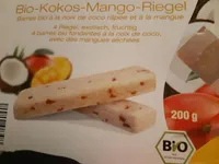 Barres bio à la noix de coco râpée et à la mangue
