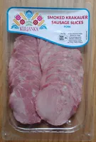 Smoked krakauer sausage slices