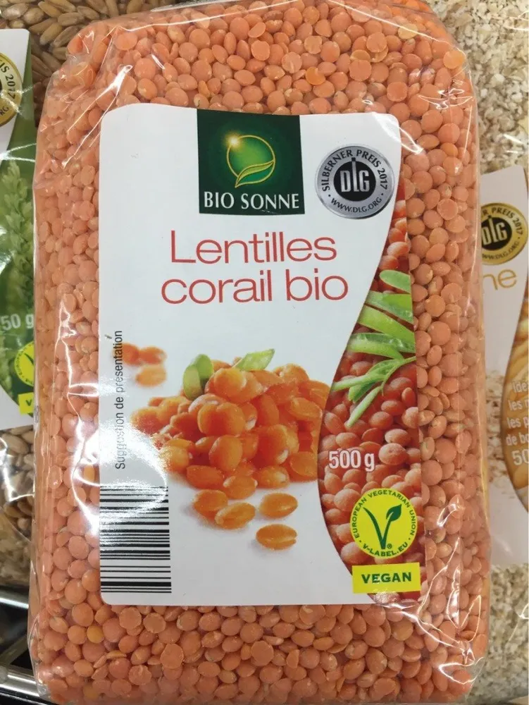 Lentilles corail bio