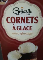 Cornet à glace avec glaçage
