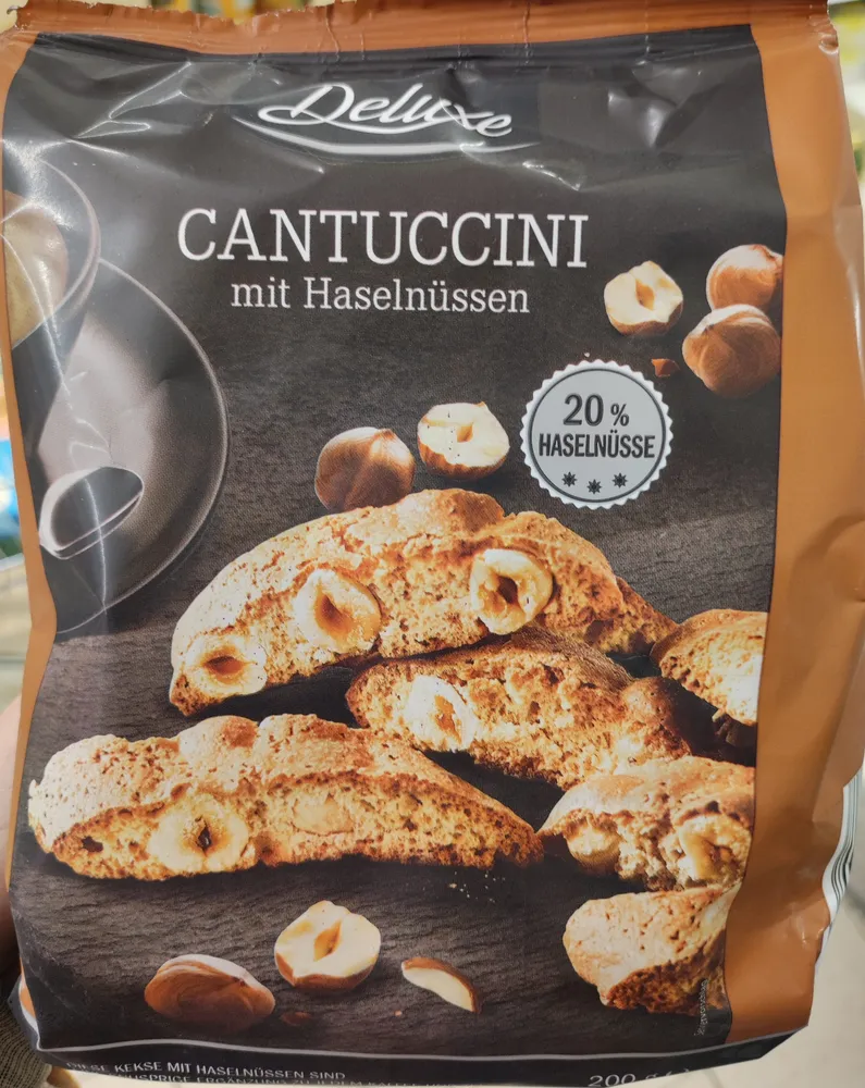 Lidl Deluxe Cantuccini mit Haselnüssen 20203467 Kekse mit Haselnüssen