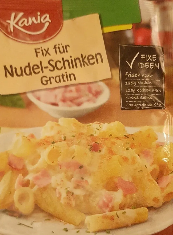 fix für Nudeln Schinken gratin