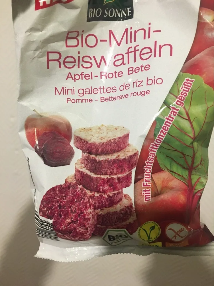 Bio-Mini-Reiswaffeln Apfel-Rote Bete