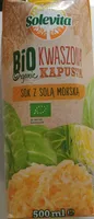 Bio sok z kapusty kwaszonej z solą morską.