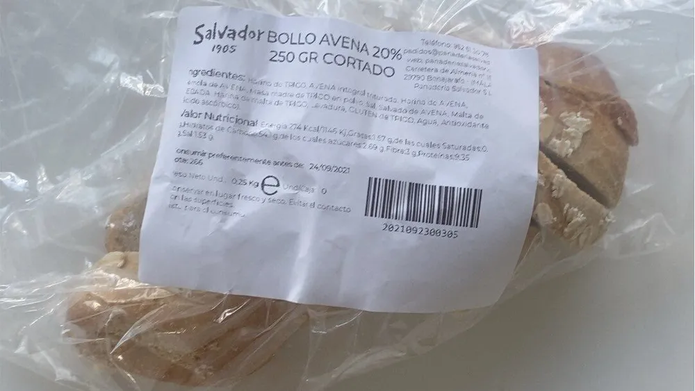 Salvador bollo avena 20%