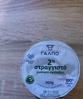 Strained cow’s yogurt, 2% fat