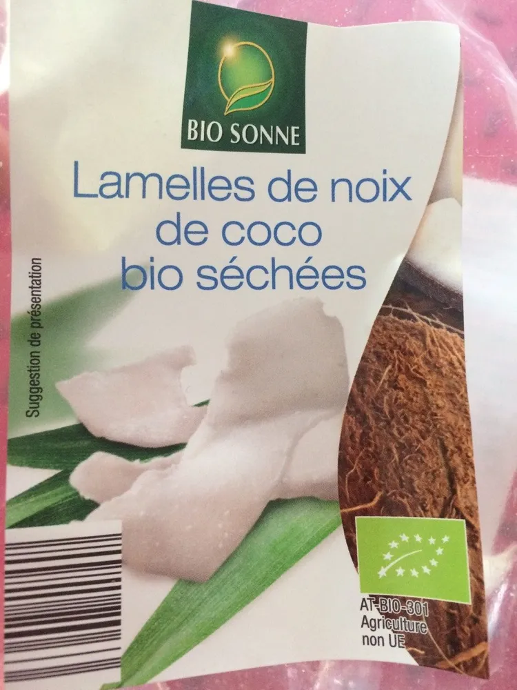 Lamelle de noix de coco sechées
