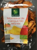 Morceaux de mangue bio séchés