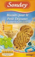 Biscuits pour le petit déjeuner au muesli et aux fruits