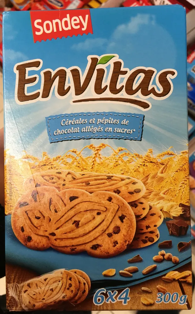Envitas céréales et pépites de chocolat allégés en sucres
