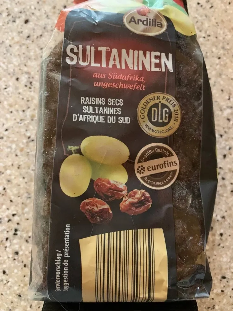 Sultaninen, ungeschwefelt
