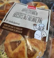 Biscuits au beurre fin fourrage aux pommes
