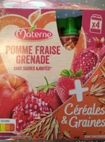 Compote pomme fraise grenade + céréales & graines