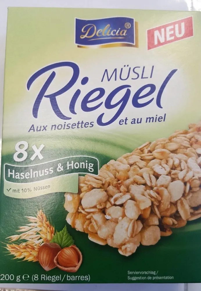 MÜSLI Riegel Aux noisettes et au miel