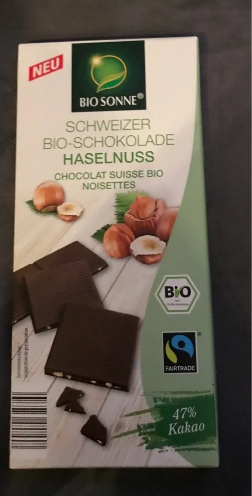 Bio Schokolade Haselnuss