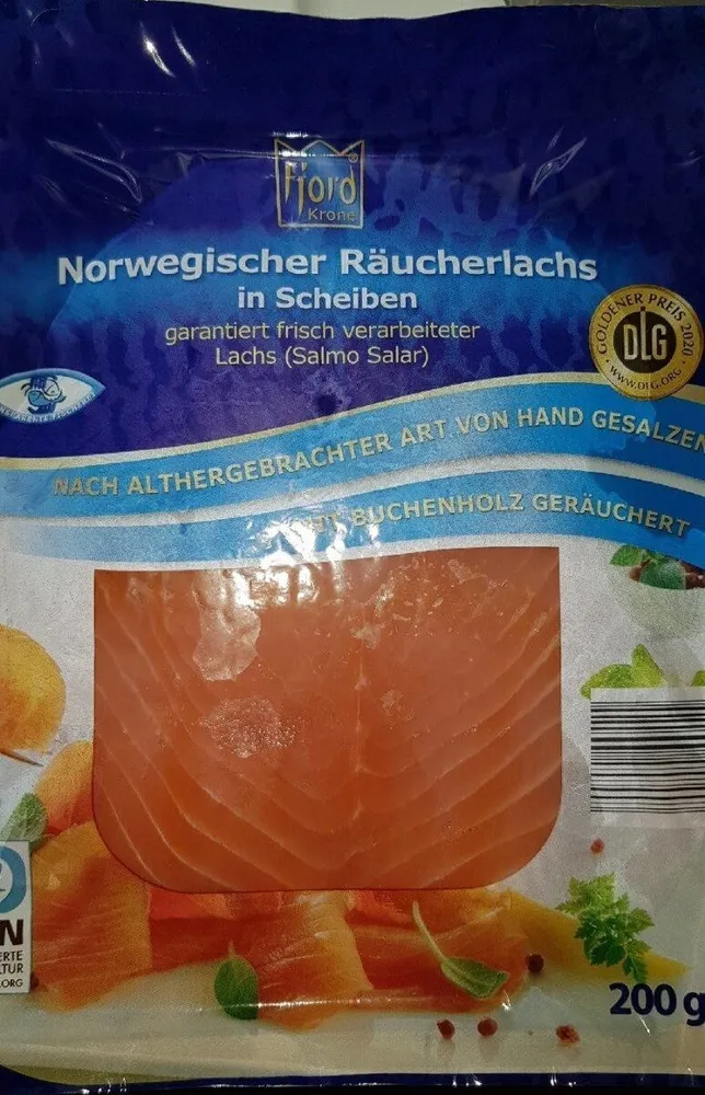 Norwegischer Räucherlachs in Scheiben