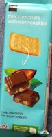 Milk chocolate with salty cookies