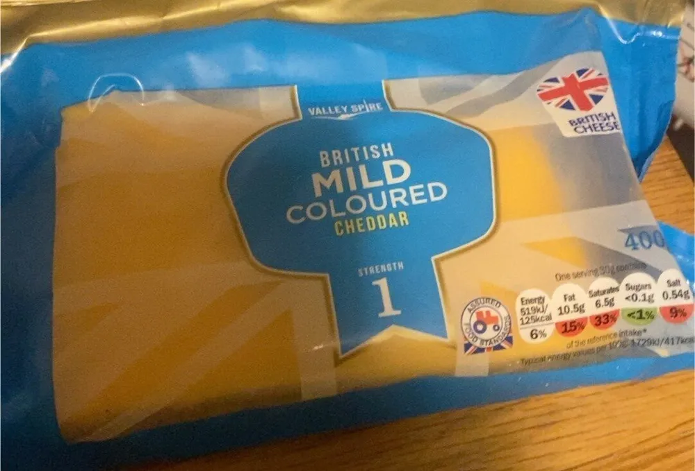 British mild couloured cheddar