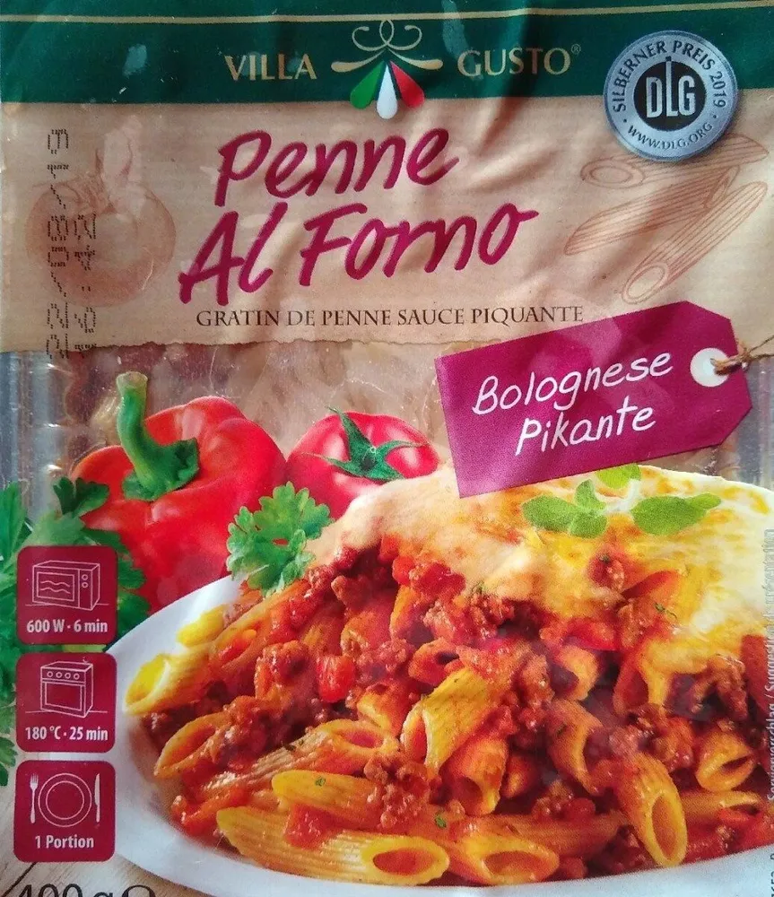 Penne Al Forno Gratin de Penne sauce piquante