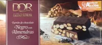 Turrón de chocolate negro con almendras
