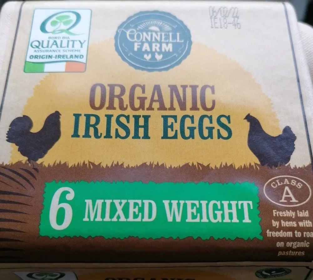 Organic irish eggs