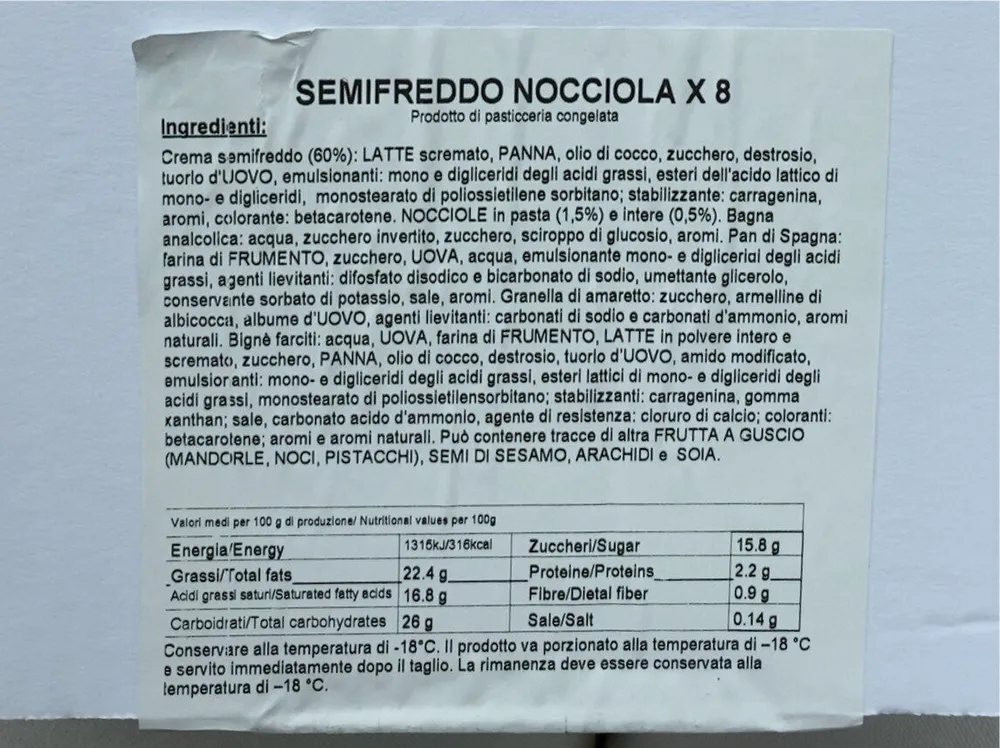 Semifreddo nocciola