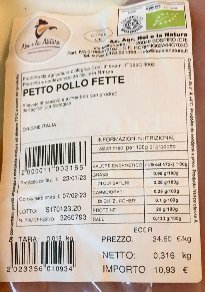 Petto di pollo a fette