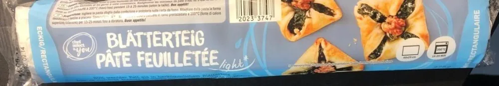 Pate feuilletee legere