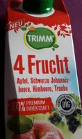 Jus 4 fruit pomme, cassis, framboise, raisin