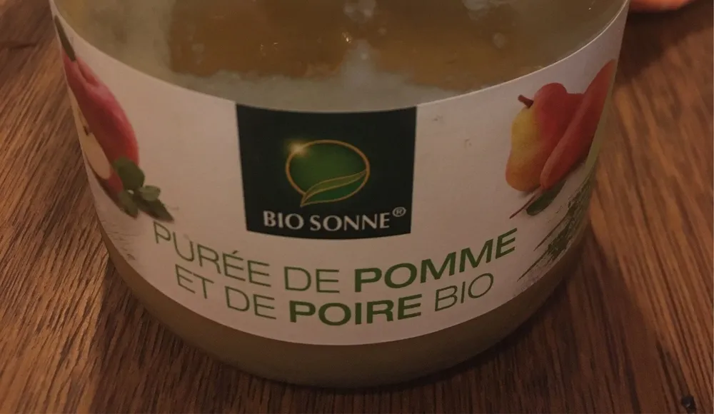 Purée de pommes et de poires bio