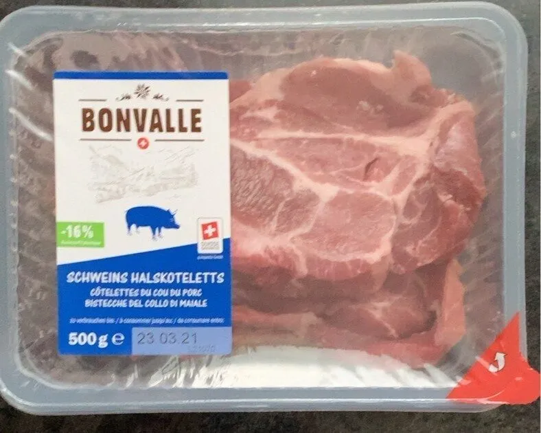 Côtelettes du cou du porc