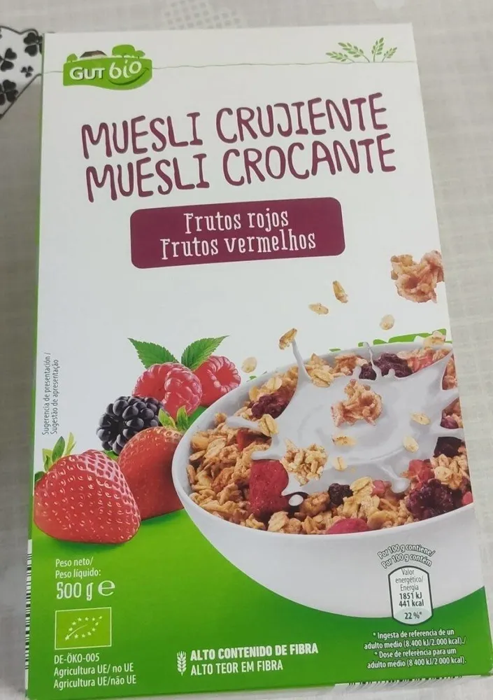 Muesli Crujiente Frutos Rojos
