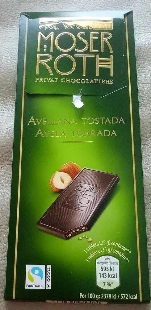 Chocolate avellana tostada