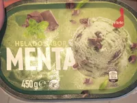 Helado sabor a menta con virutas de chocolate