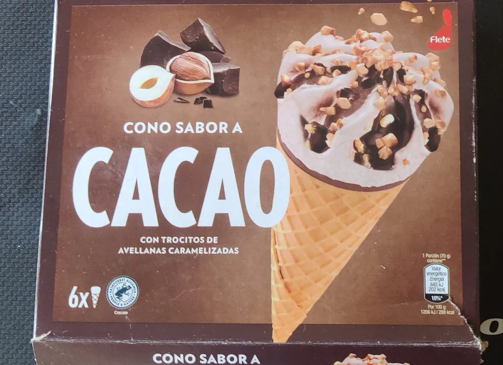 Cono sabor a cacao