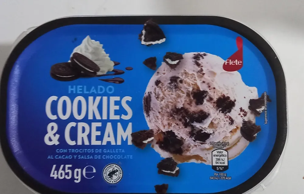 Helado Cookie & Cream