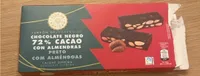 Turron de chocolate negro 72% cacao con almendras