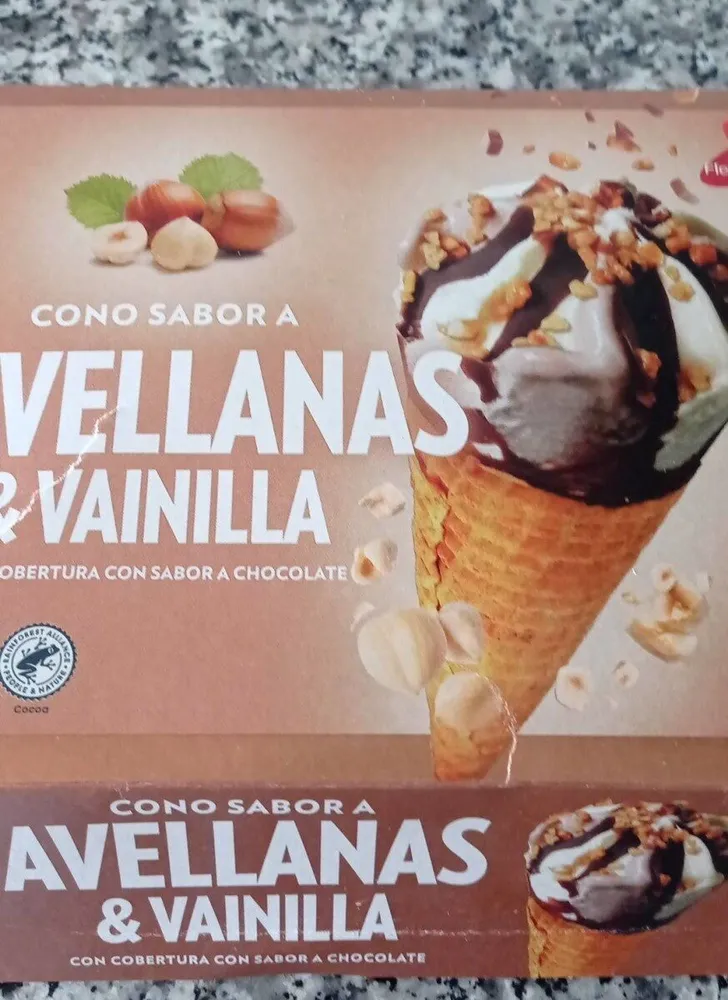 Cono sabor avellanas y vainilla