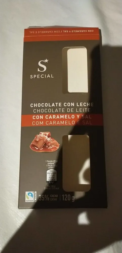 Chocolate con leche caramelo y sal