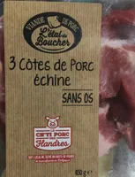 Côte de porc échine