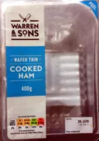 wafer thin cooked ham