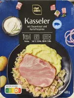 Kasseler mit Sauerkraut un Kartoffelpüree